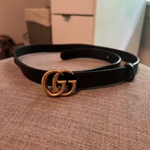 Black Gucci Belt Size 80 (32)